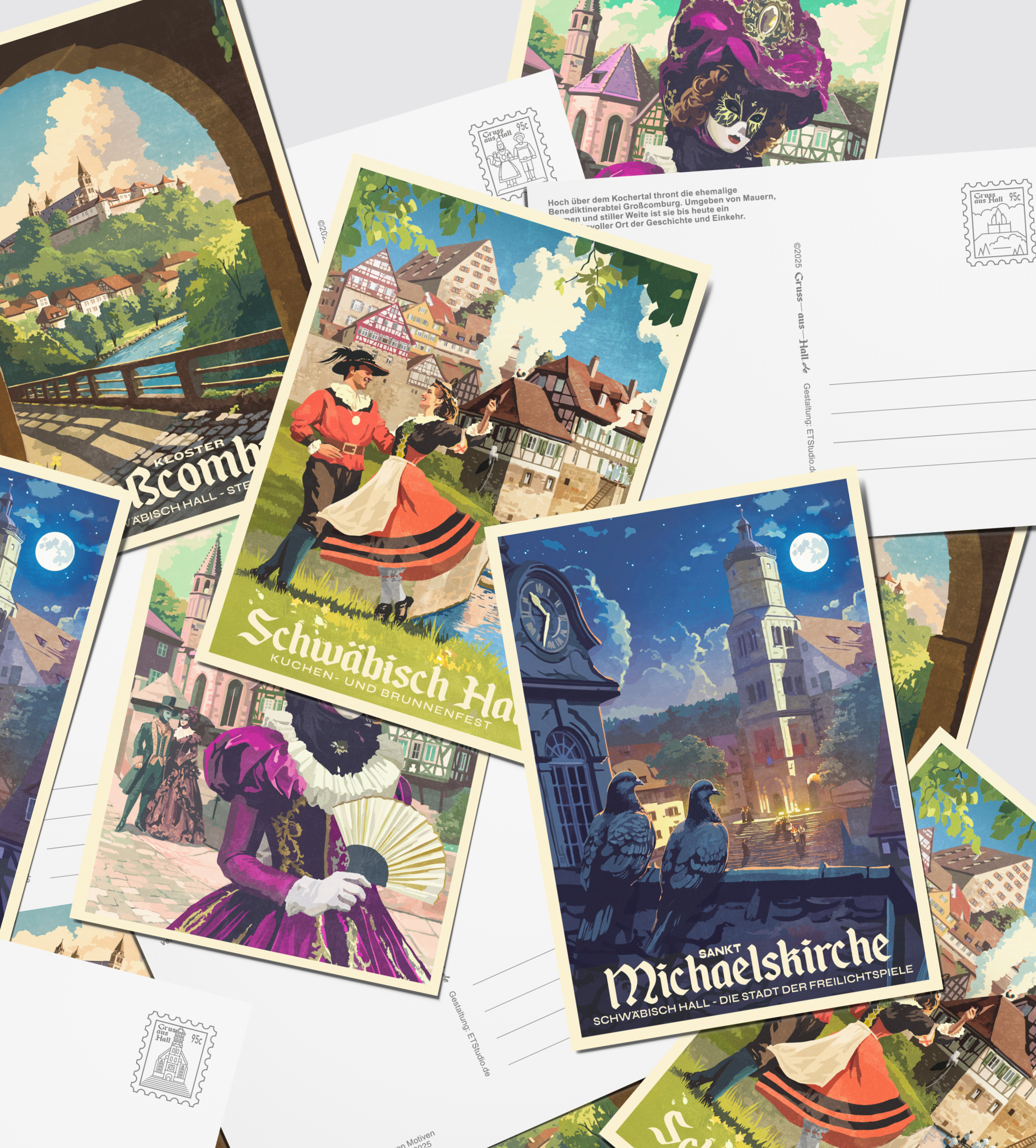 Postkarten-Set „Gruß aus Hall“